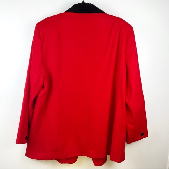 Vintage Dumas 100% Wool Red Blazer in EXCELLENT PRE-LOVED Condition - Size 18 - Picture 6 of 6